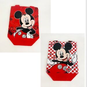 Disney Mickey Mouse Small Reusable Shopping Tote Bags Set of 2 New